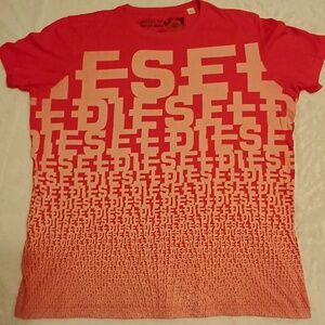 Vintage Diesel Water Works 978 Premium T-Shirt Orange Yellow Graphic Men L
